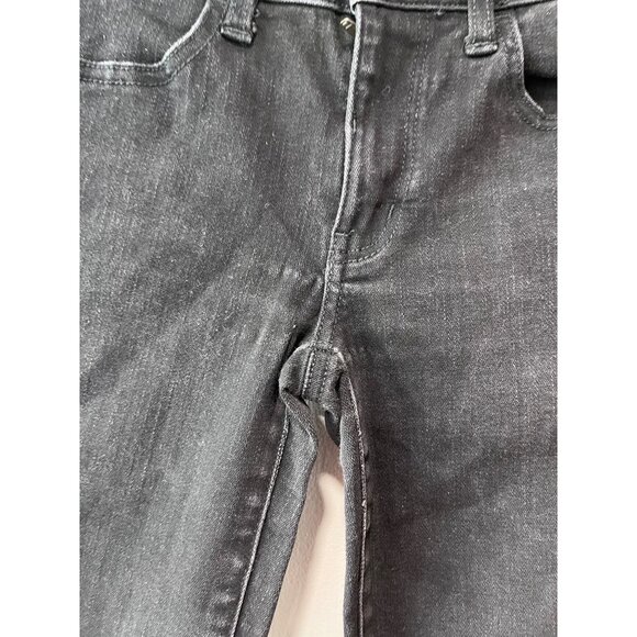 American Eagle Outfitters Womens Black Skinny Jeans Size 2 Distressed Knee Denim - Picture 2 of 11